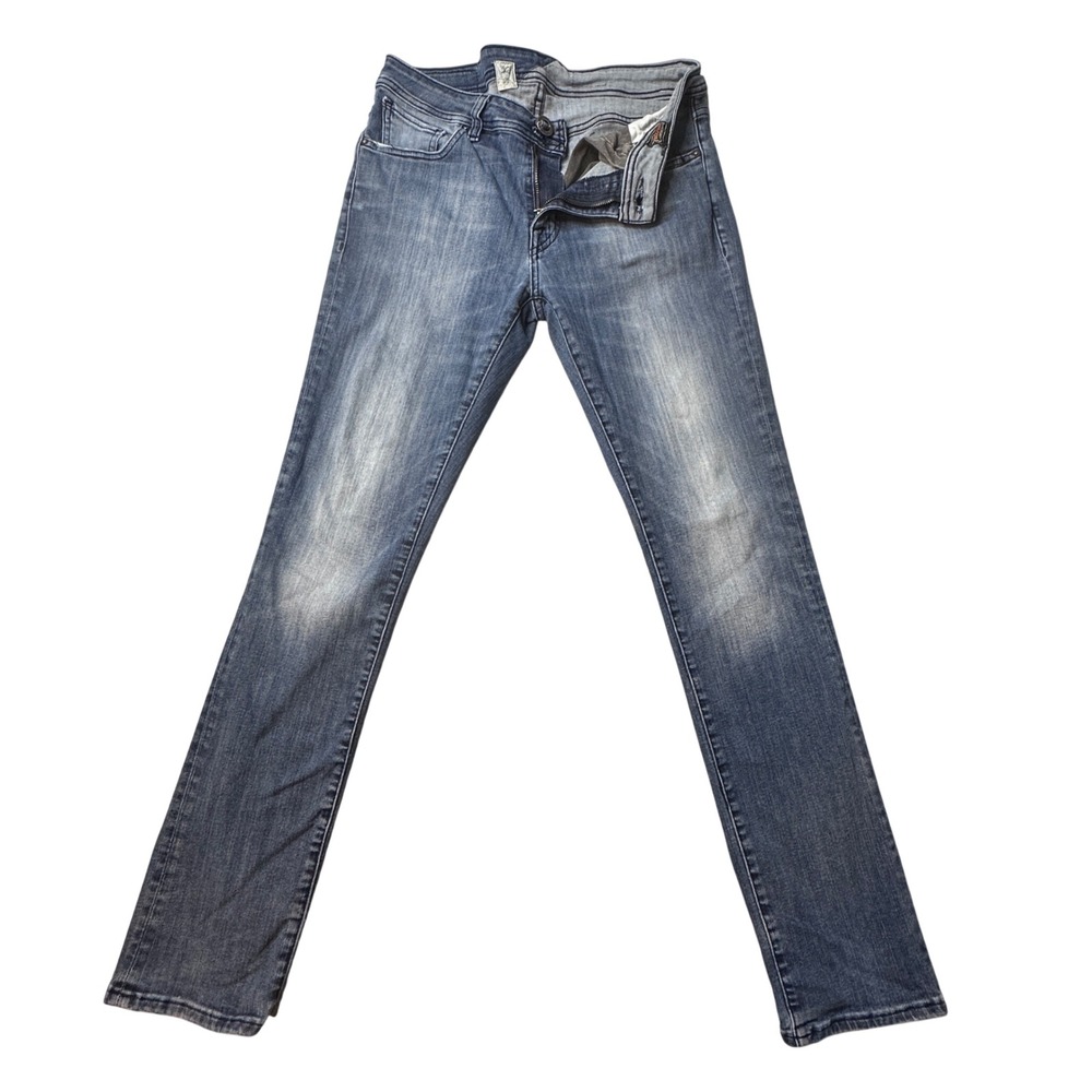 Volcom Jeans Womens 32 Blue Liberated Skinny Stretch Denim Faded Classic Casual